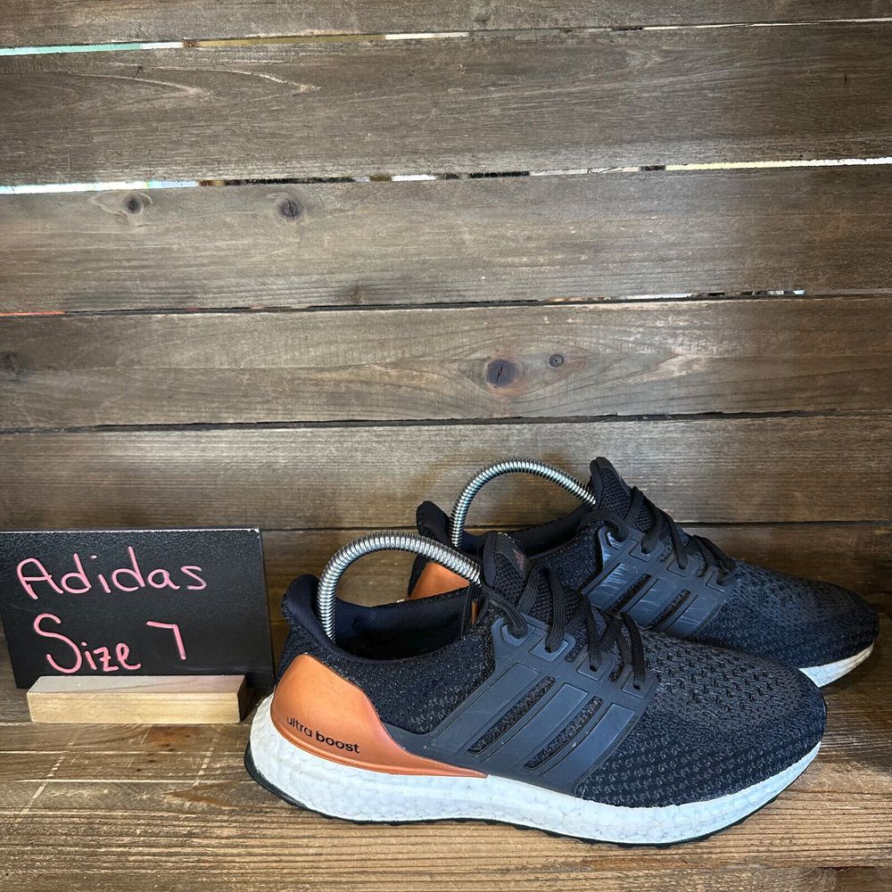 Womens‎ Adidas Ultraboost Bronze Medal Black Athletic Running Sneakers Size 7 M